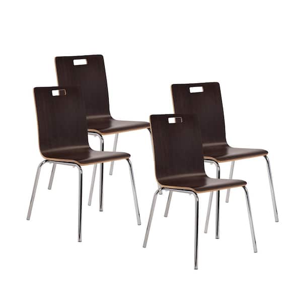 National Public Seating Espresso Bushwick Cafe Chair (Pack of 4)