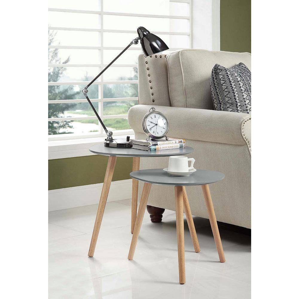 Oslo Gray and Light Oak Nesting End Tables