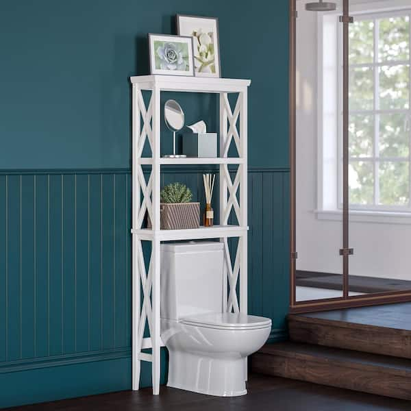 RiverRidge La Crosse Black 2-Tier Wall Mount Bathroom Shelf (25.98-in x  15.35-in x 7.68-in) in the Bathroom Shelves department at