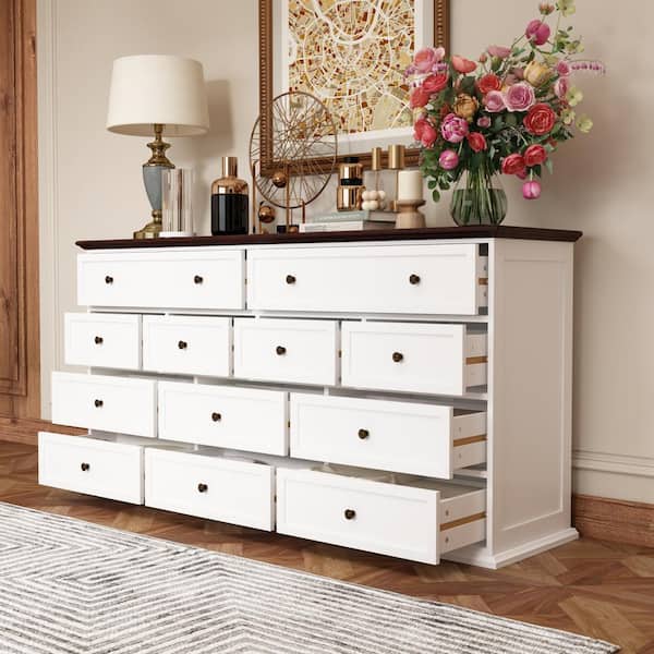 Have a question about FUFU&GAGA White 12-Drawer Wood 61 in