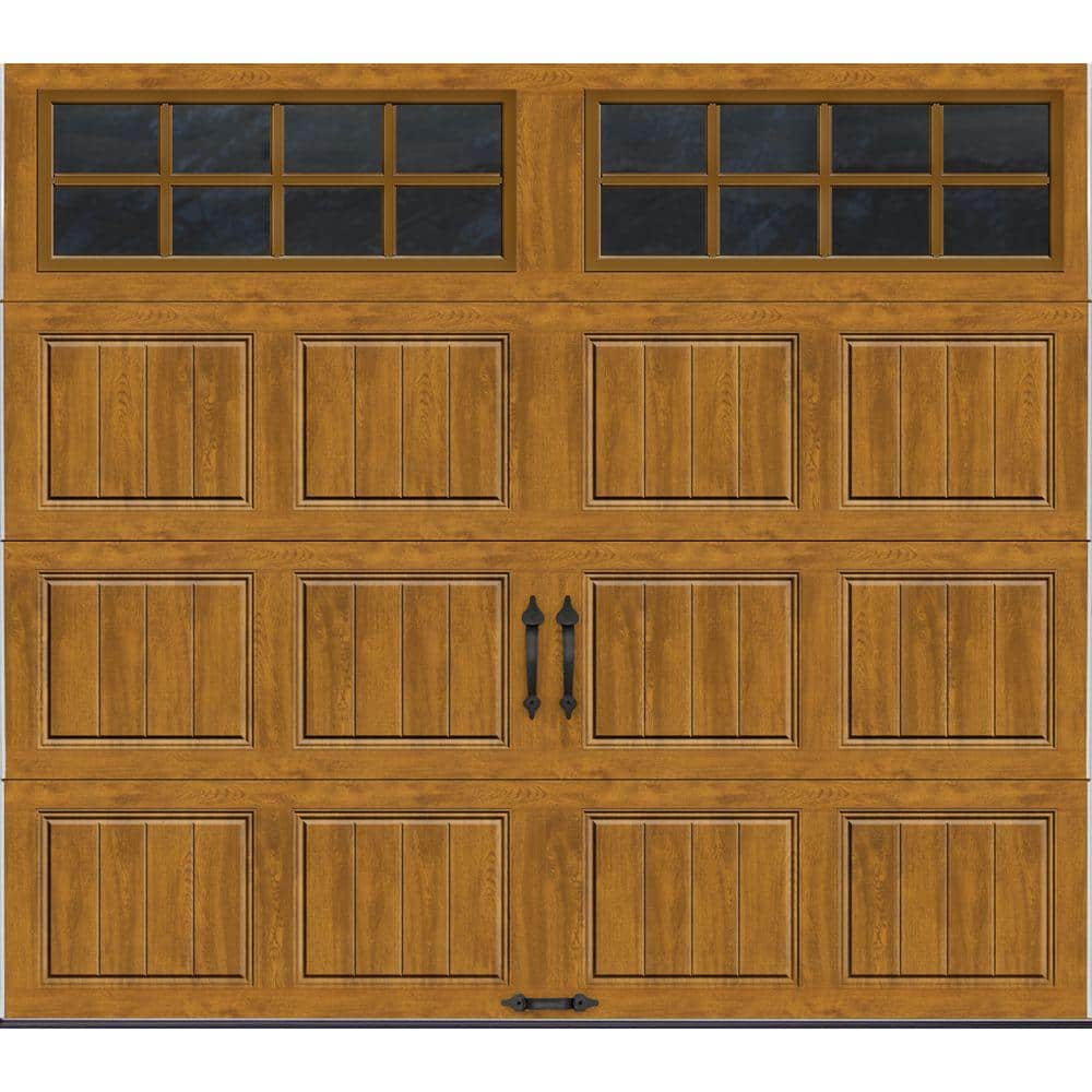 Gallery Steel Short Panel 8 ft x 7 ft Insulated 18.4 R-Value Wood Look Medi