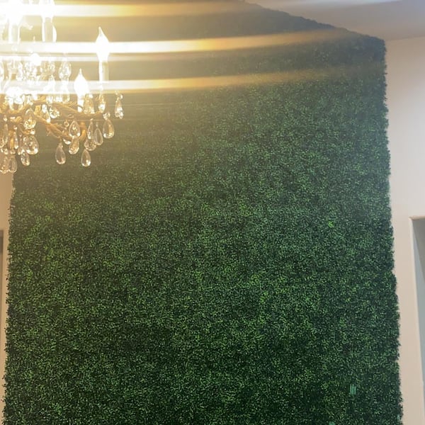 20 in. x 20 in. Artificial Topiary Hedge Boxwood Panels Greenery Fence Plants Garden Fence Grass Wall