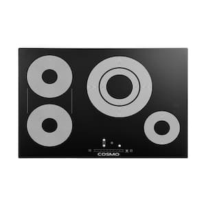 30 in. Electric Ceramic Glass Cooktop with 4 Elements, Triple Zone Element, Sync Burners in Black