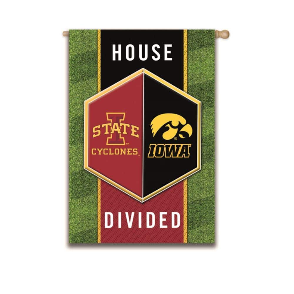 Team Sports America 21/3 ft. x 32/3 ft. Iowa/Iowa State 2Sided House