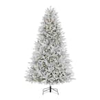 7.5 ft. Pre-Lit LED Kenwood Fraser Flocked Artificial Christmas Tree