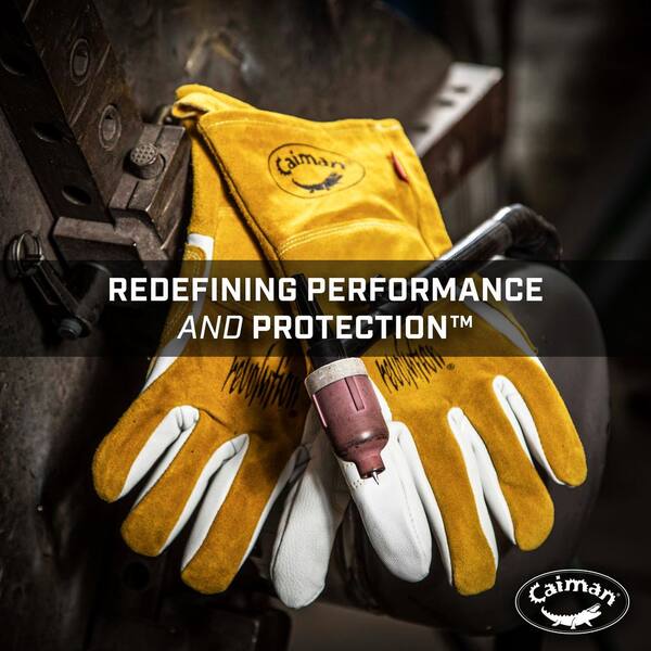 good アパッチ族 MJ シルバー925 14k MarkJimene Caiman Small Premium Goat Grain TIG/Multi-Task Welder's Glove with