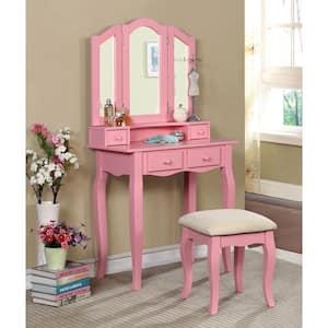 Ziegler 2-Piece Pink Double Deck Vanity Set