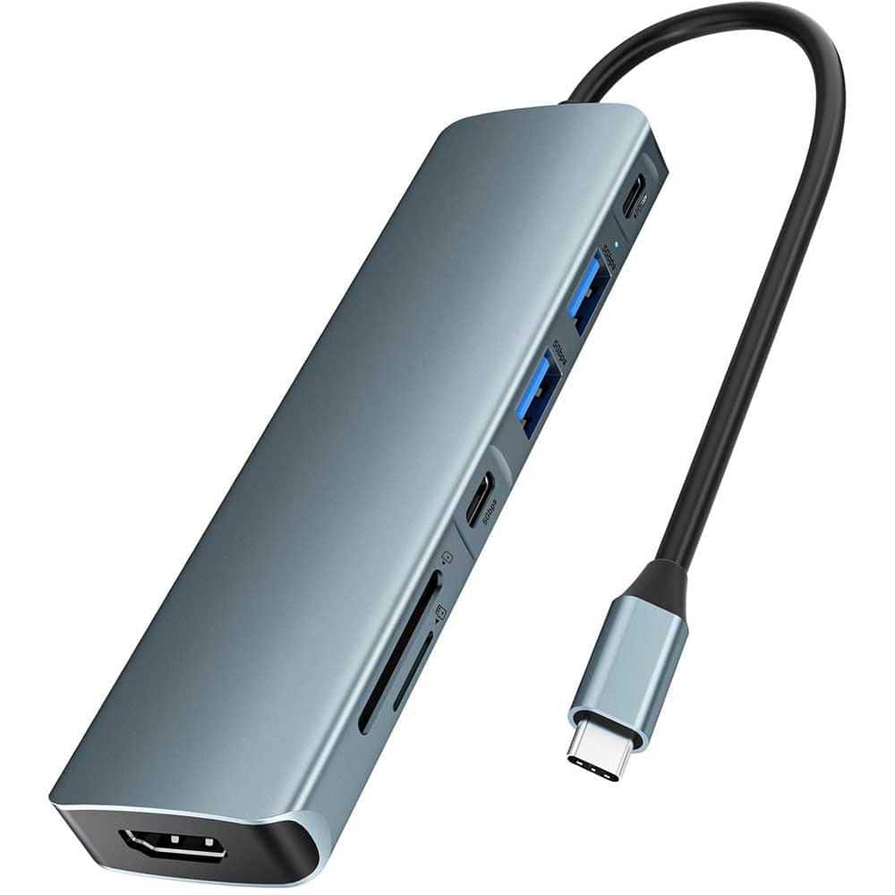 7-in-1 USB C Hub Splitter HDMI 4K USB 3.1 PD 100W Charging Type-C Adapter with SD Reader for Laptop and Desktop price history on PriceWatchPro