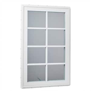 30 in. x 48 in. Right-Hand Vinyl Casement Window with SDL Outside Grids and Screen - White