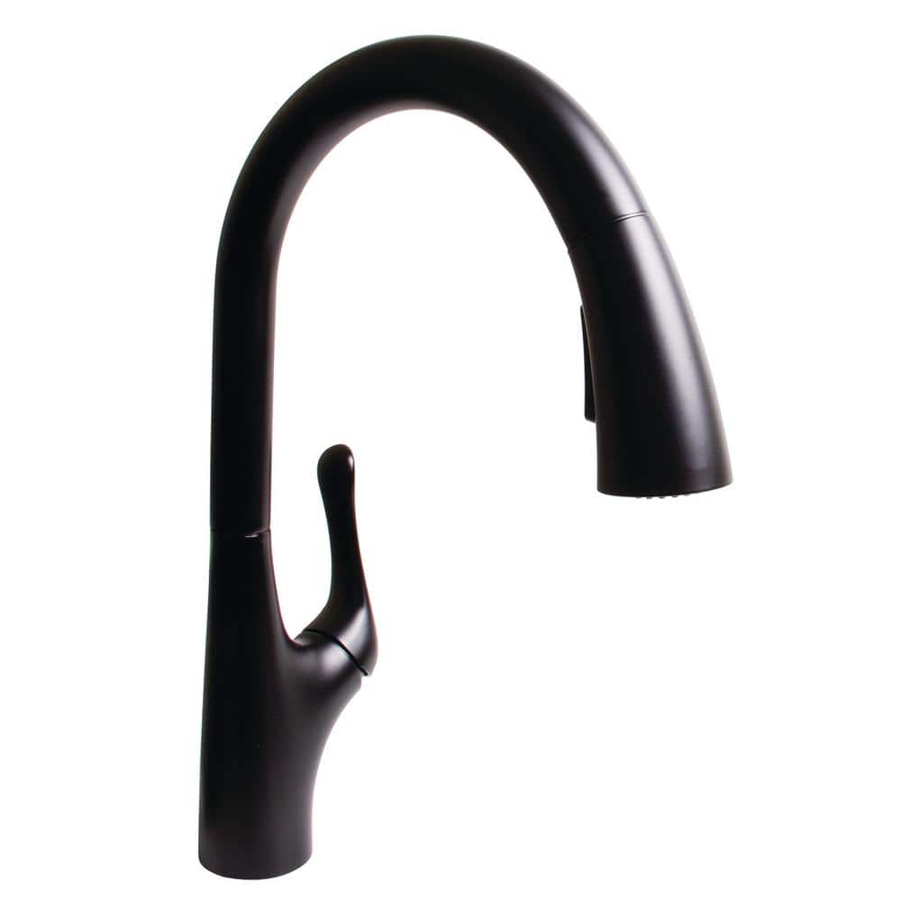 Speakman Chelsea SingleHandle PullDown Sprayer Kitchen Faucet in Matte Black SB2142MB The