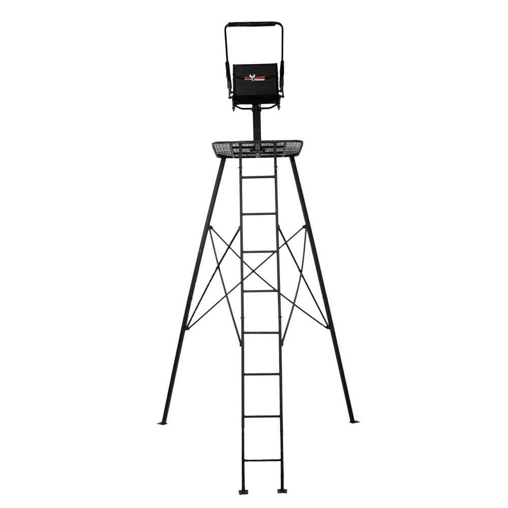 BIG GAME TREESTANDS Tripod Hunting Ladderstand with Swiveling Seat