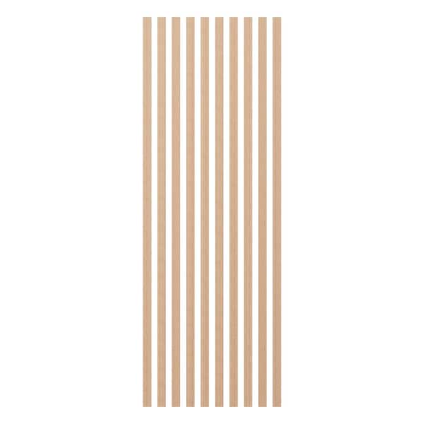 Ekena Millwork Heritage Premier Traditional 94.5 in. H x 2 in. W Slatwall Panels in Alder 10-Pack