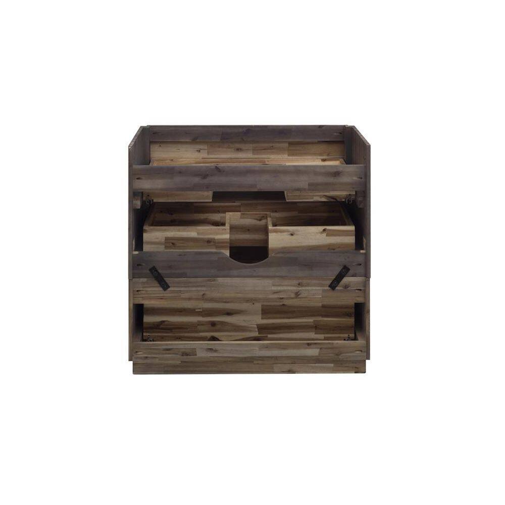 Acacia Wood 53" Brown Freestanding Bathroom Vanity Base