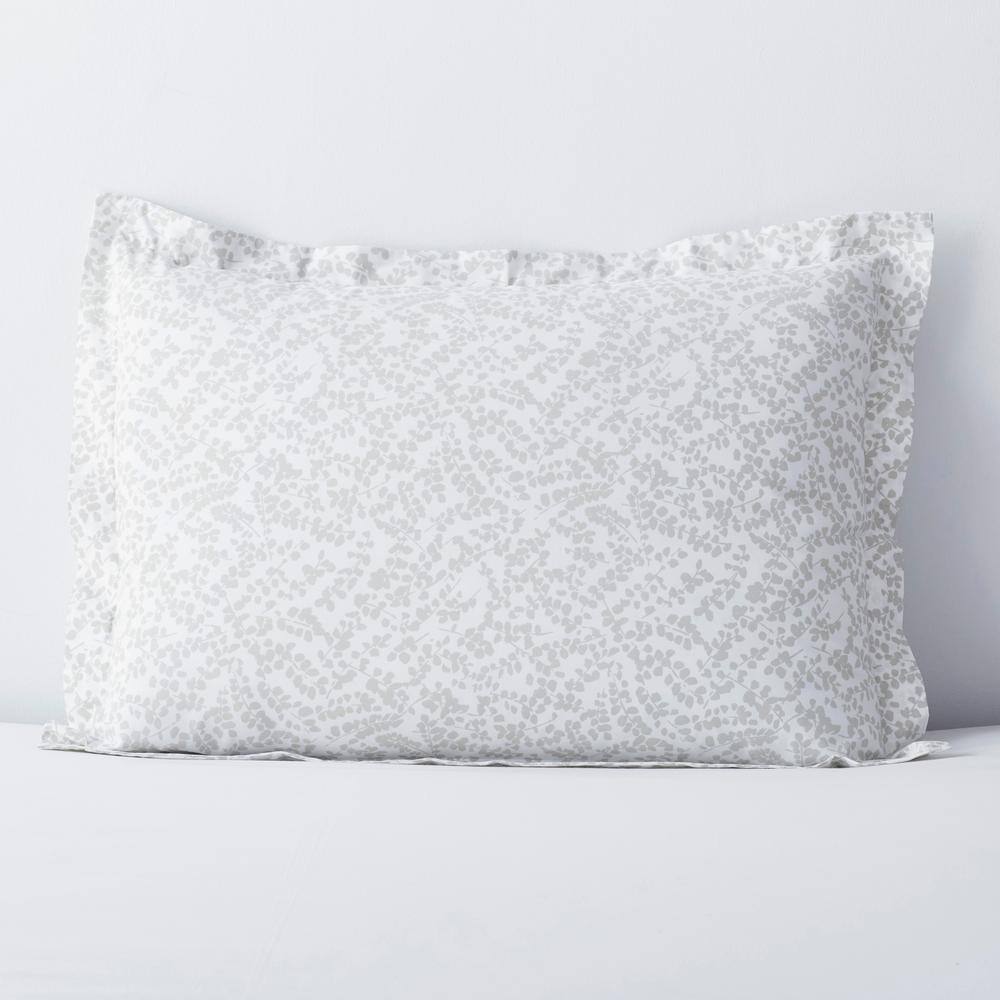 The Company Store Baby's Breath Pearl Gray Botanical 300Thread Count