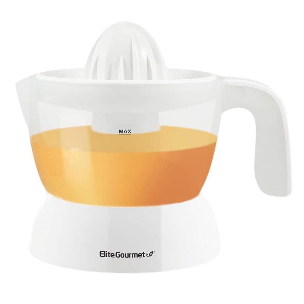 16 oz. BPA-Free Electric Citrus Juicer Extractor: Compact Large Volume Pulp Control Oranges with Easy Pour Spout, White price history on PriceWatchPro