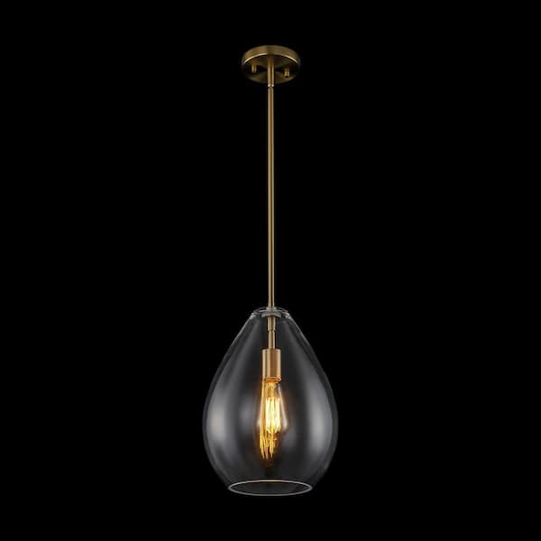 Rennnsan Athol 1-Light Brushed Gold Industrial Pendant Lighting
