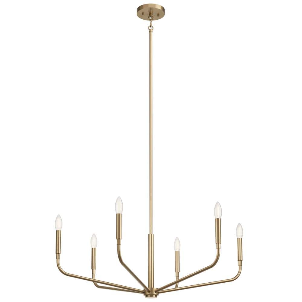 Madden 32" Gold and Bronze Candle Chandelier Light