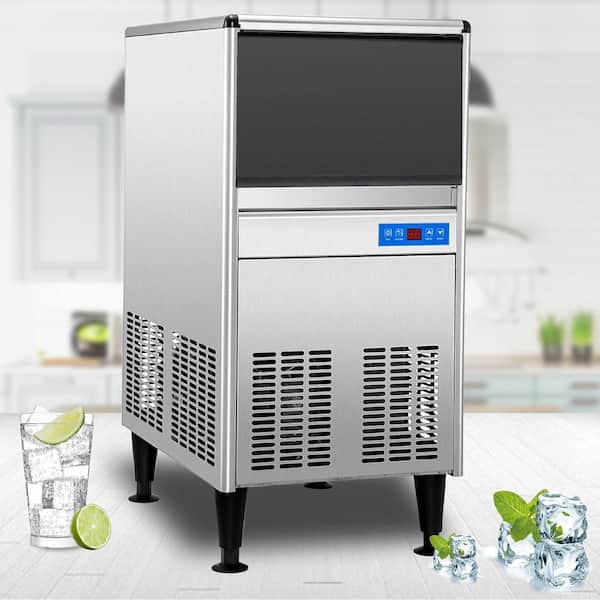 VEVOR 110V Commercial 440 lb./24 H Freestanding Ice Maker Stainless Steel Ice  Machine with 250 lb. Large Storage Bin in Silver ZH0004 - The Home Depot
