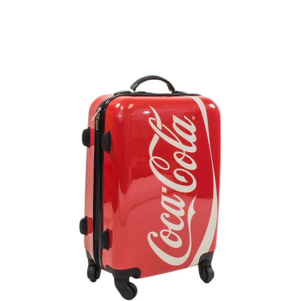 Coca-Cola Coca Cola 21 in. Spinner Rolling Luggage Suitcase Upright Poly-Carbonate Plastic Hard Cases
