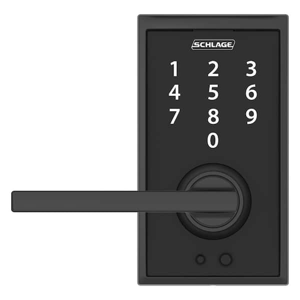 Schlage Century Matte Black Touch Keyless Touchscreen Door Lock