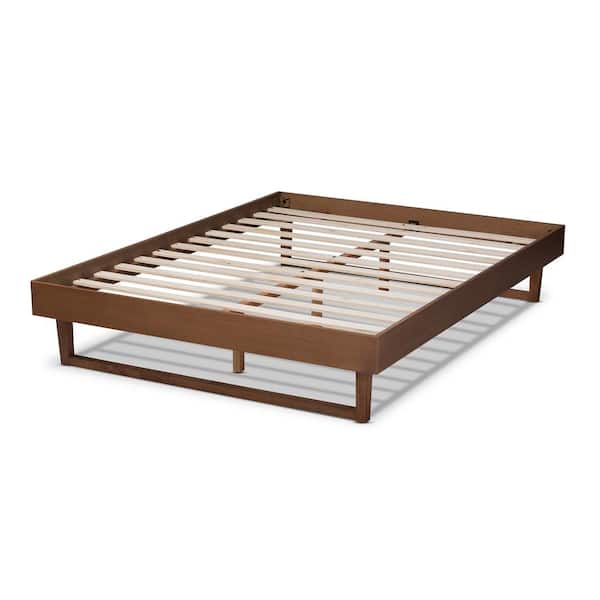 Baxton Studio Liliya Walnut Queen Platform Bed Frame 156 9411 Hd The Home Depot Baxton Studio Liliya Walnut Queen, Murray Queen Platform Bed