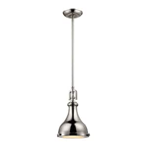 Rutherford 1-Light Polished Nickel Pendant