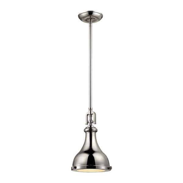 Rutherford 1-Light Polished Nickel Pendant