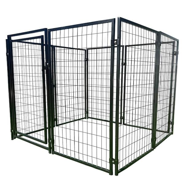 ALEKO 5 ft. L x 5 ft. W x 4 ft. H Kennel Heavy-Duty Pet Playpen Foot Dog Exercise Pen Cat Fence Run Chicken Coop Hens House