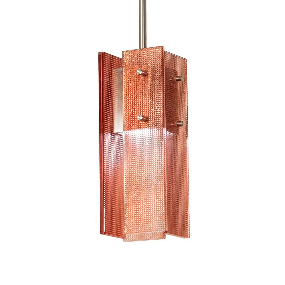 Shutter 10 Watt 1 Light Nickel Single Mini Pendant Light with Transparent Glass Shade price history on PriceWatchPro