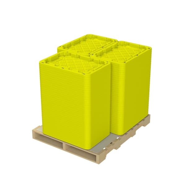 HDX 27 gal. Tough Tote Yellow Replacement Lid-108 Pack