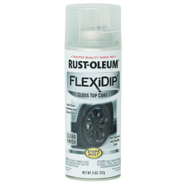 Rust-Oleum FlexiDip 11 oz. Clear Gloss Removable Rubber Top Coat Spray Paint (6-Pack)