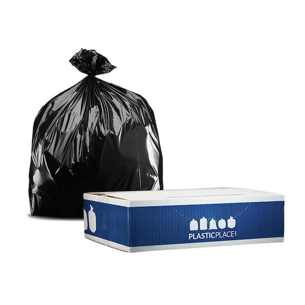 Plasticplace 7-10 Gal. Black Trash Bags (500-Count)