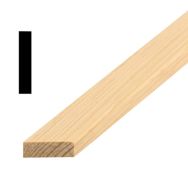 Builder's Choice LWM878 7/16 in. x 1-1/16 in. Random Length Solid Pine Stop Moulding