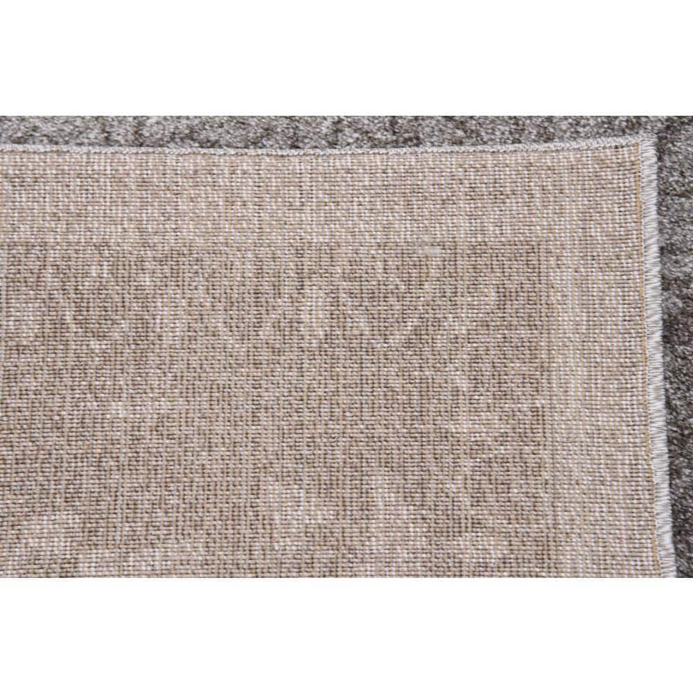 La Jolla Floral Motif Easy-Care Area Rug in Light Gray - 10' x 14'
