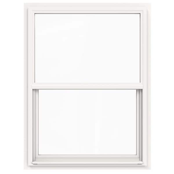JELD-WEN 36 in. x 42 in. V-4500 Series White Single-Hung Vinyl Window with Fiberglass Mesh Screen