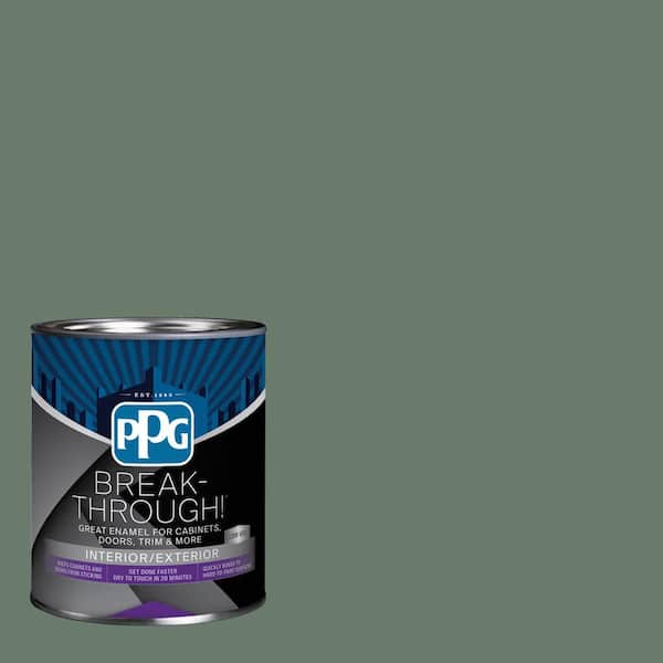 Break-Through! 1 qt. PPG1134-6 English Ivy Semi-Gloss Door, Trim & Cabinet Paint