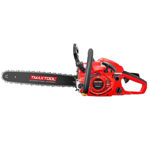 Red 62cc Powerful 20 in. Gas Chainsaw with 2 Stroke for Pruning, Limbing, and Sawmill Operations
