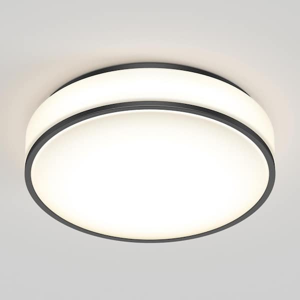 Artika Giada 13 in. Black 5CCT Integrated Selectable LED Flush Mount Ceiling Light