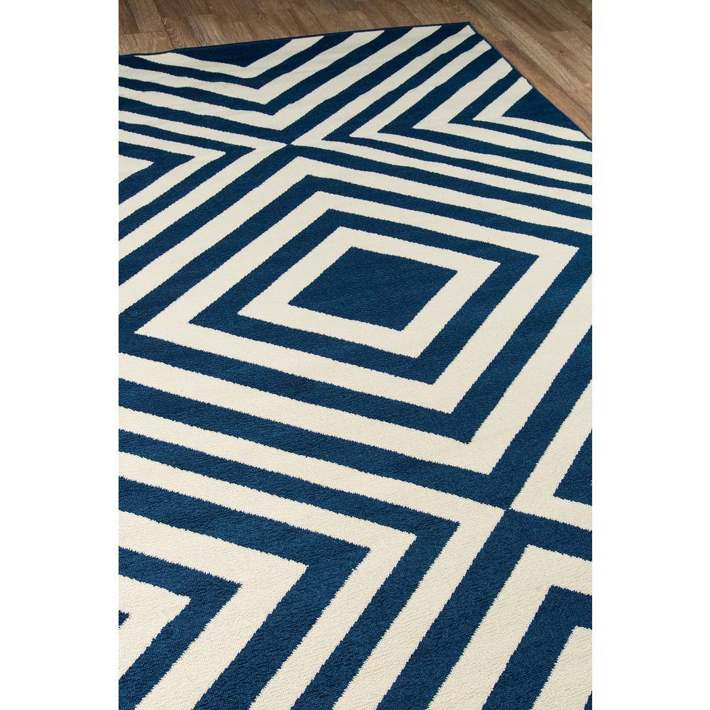 Monteverde Navy Geometric 27" Synthetic Easy-Care Area Rug