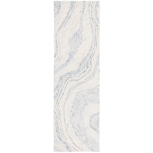 Fifth Avenue Blue/Ivory 2 ft. x 10 ft. Gradient Abstract Runner Rug