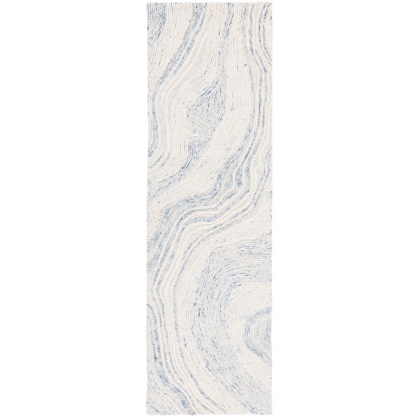 SAFAVIEH Fifth Avenue Blue/Ivory 2 ft. x 10 ft. Gradient Abstract Runner Rug