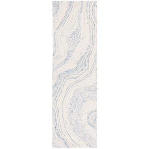 Fifth Avenue Blue/Ivory 2 ft. x 6 ft. Gradient Abstract Runner Rug