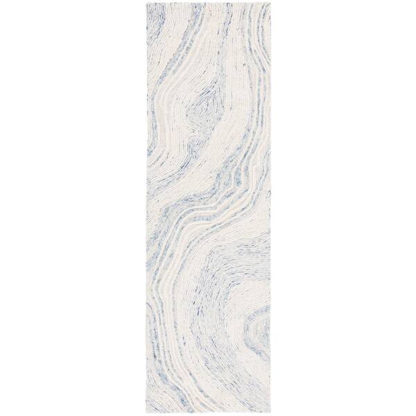 SAFAVIEH Fifth Avenue Blue/Ivory 2 ft. x 6 ft. Gradient Abstract Runner Rug