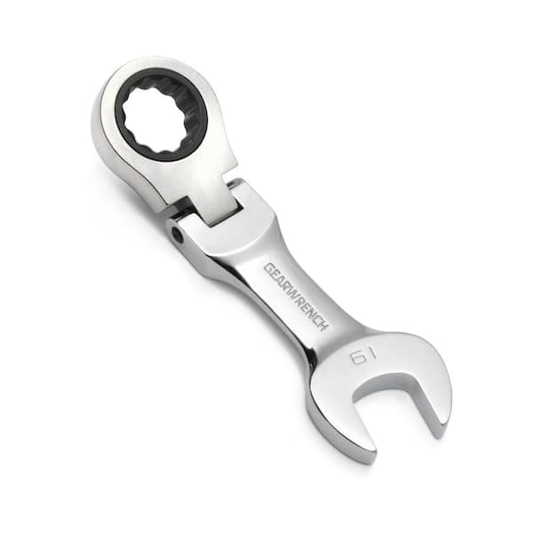 GEARWRENCH Metric 72-Tooth Stubby Flex Head Combination Ratcheting