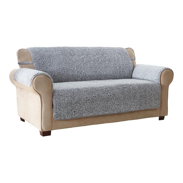 Innovative Textile Solutions Cambridge Grey 1-piece Sherpa XL Sofa 