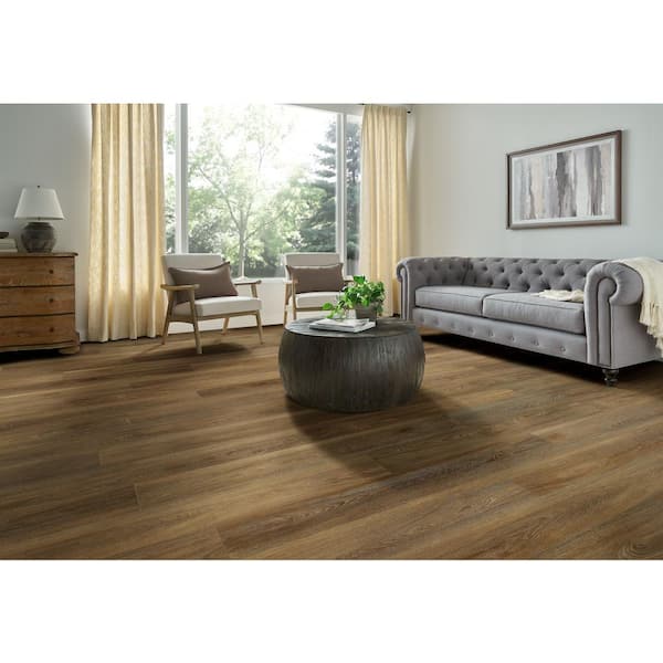 reDefine Ravine Glow 22 MIL 7 in. W x 48 in. L Waterproof Click Lock Vinyl Tile Flooring (23.64 sq. ft./ctn)