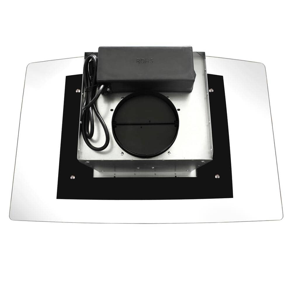 Cosmo 36" Stainless Steel Convertible Island Range Hood with LED Lighting