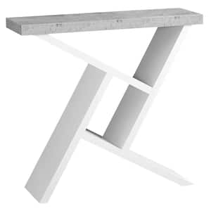 36 in. White Standard Rectangle Console Table with Storage