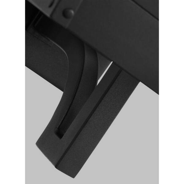 Generation Lighting - Hyannis Black Outdoor Hardwired Extra Large Wall Lantern Sconce with No Bulbs Included