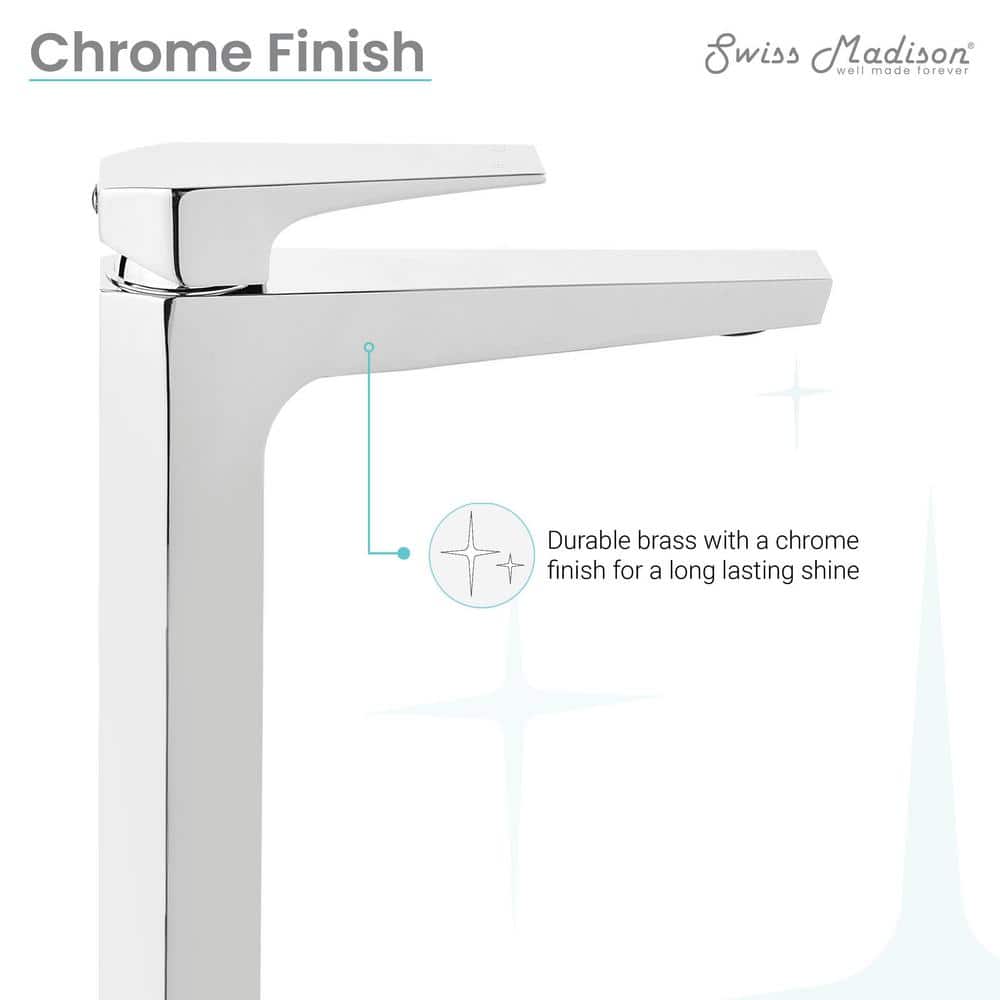 Voltaire Chrome Single-Handle High Arc Bathroom Faucet
